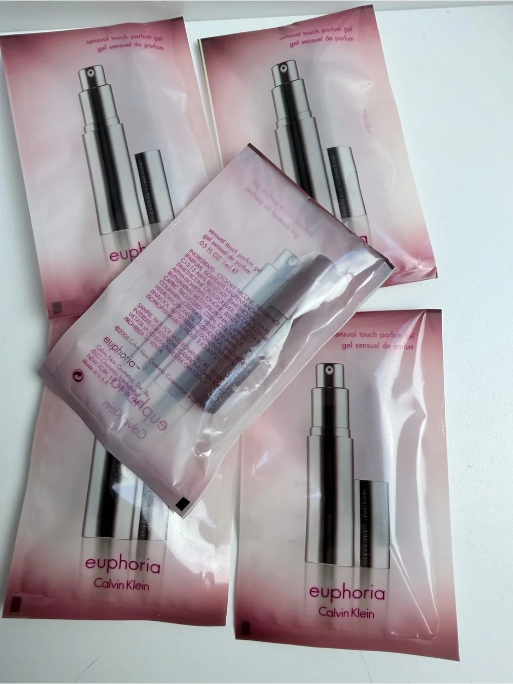 Calvin Klein Euphoria Fragrance Samples Bundle of 5 Sealed Package Travel Size